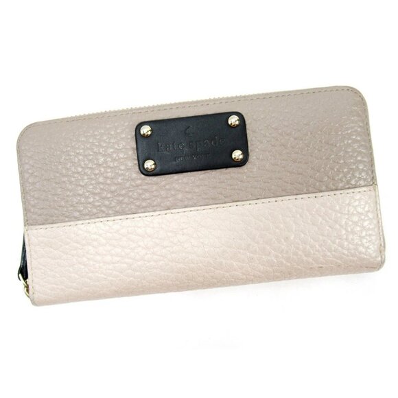 kate spade Handbags - kate spade wallet beige leather Authentic used D